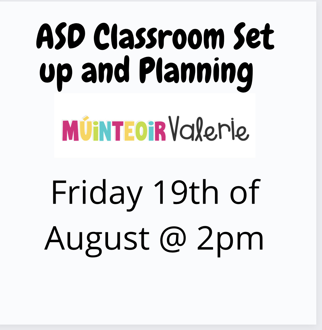 asd class set up and planning webinar