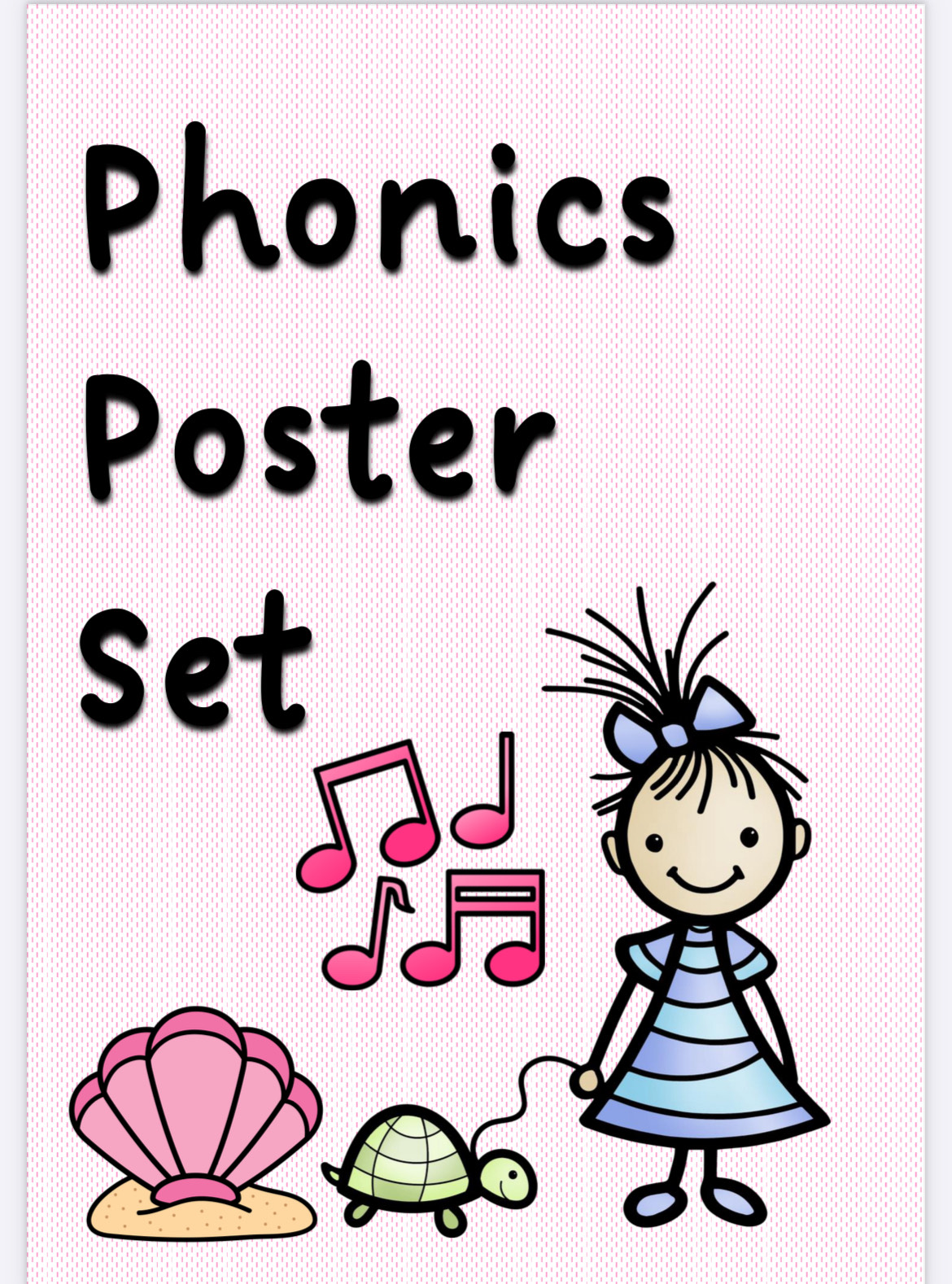 phonics poster and dictation set