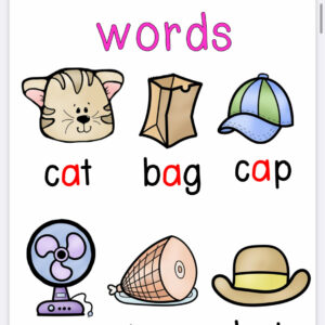 phonics poster and dictation set
