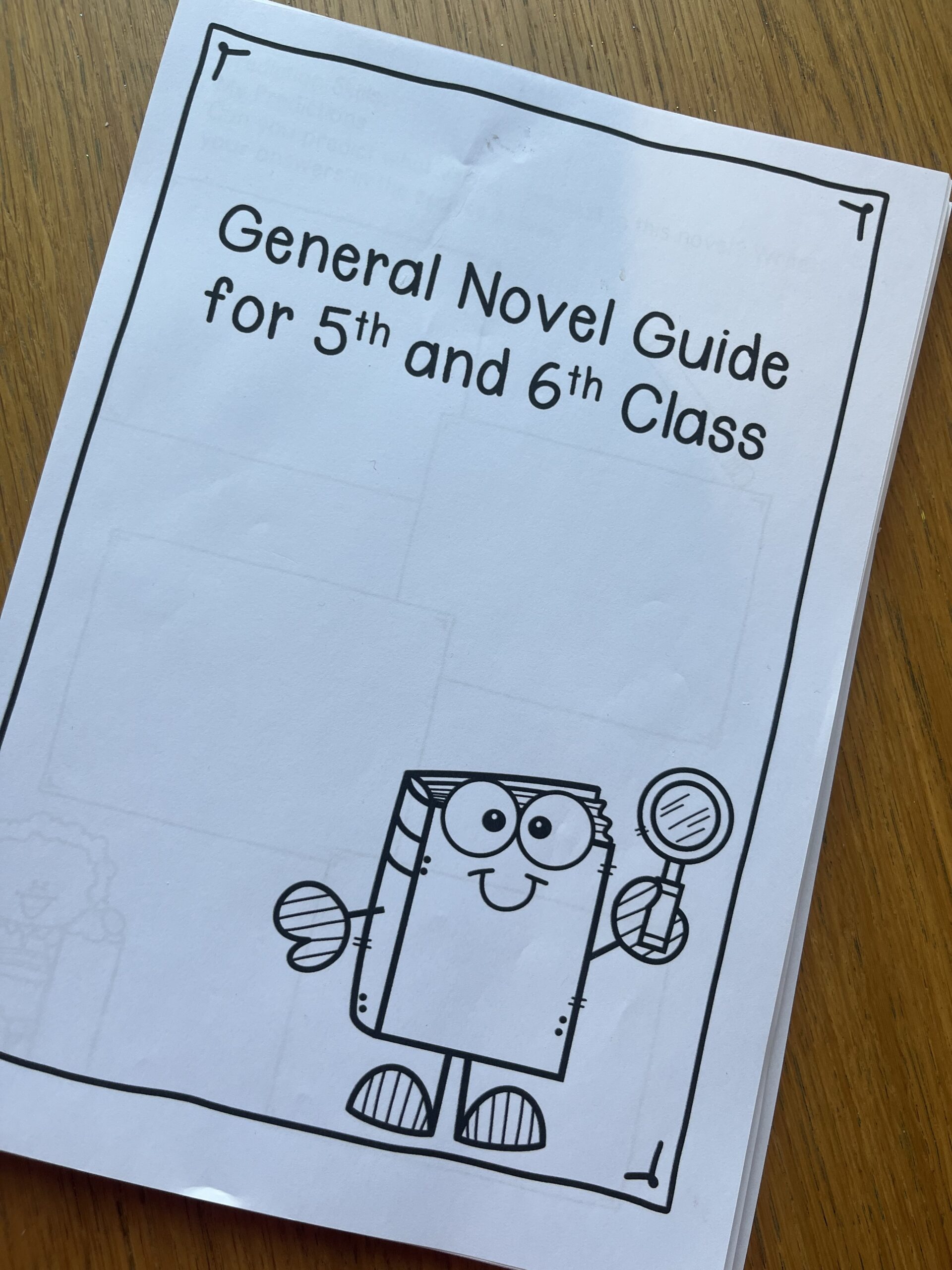 general novel resource pack 5th and 6th class