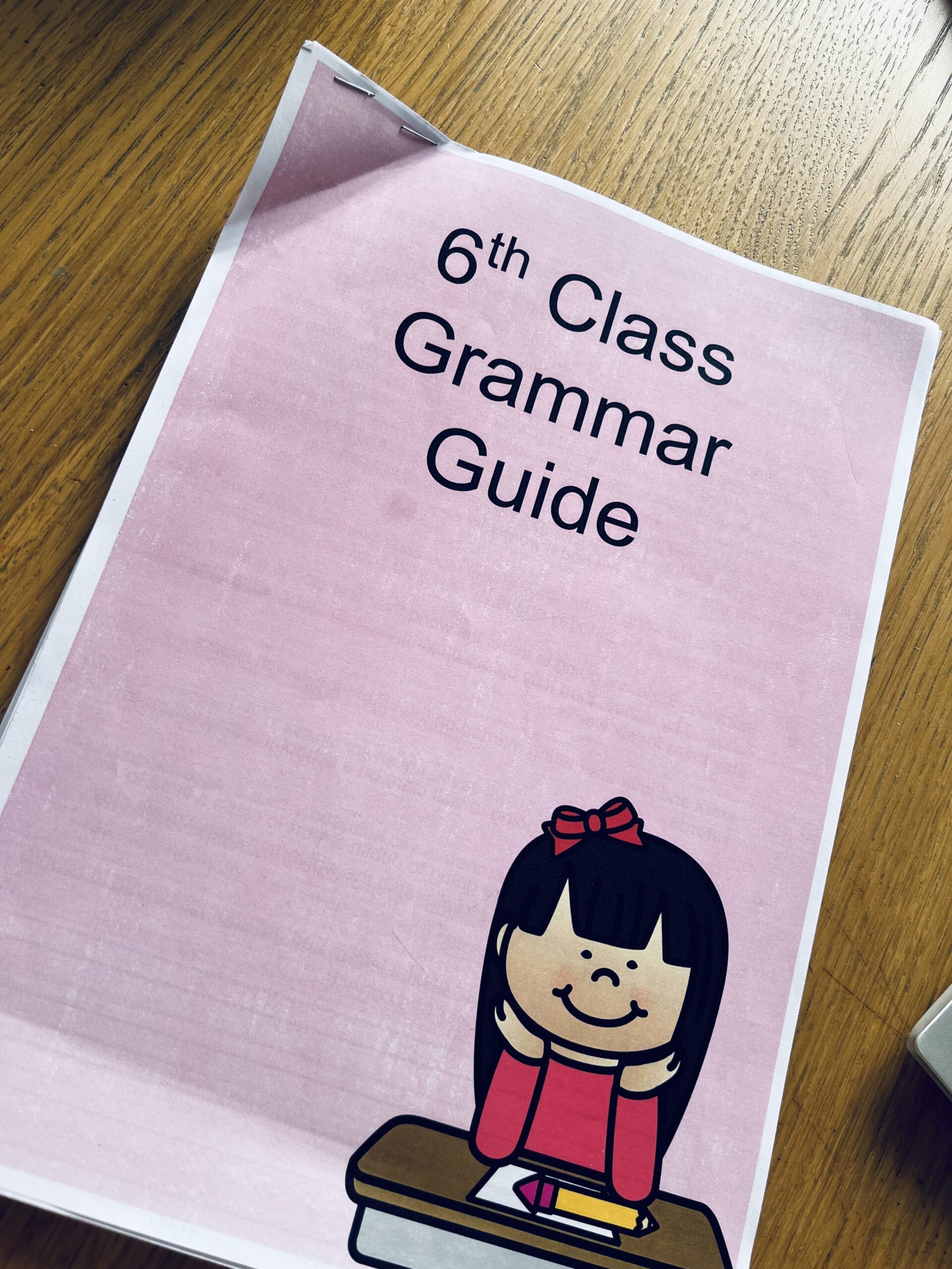 6th class grammar booklet