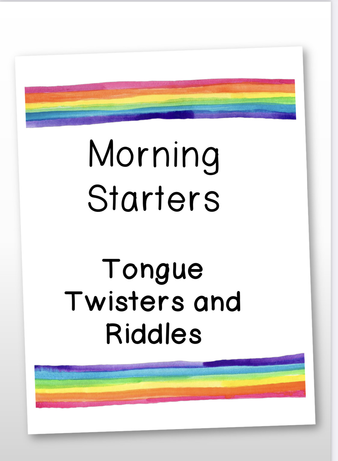 tongue twisters and riddles